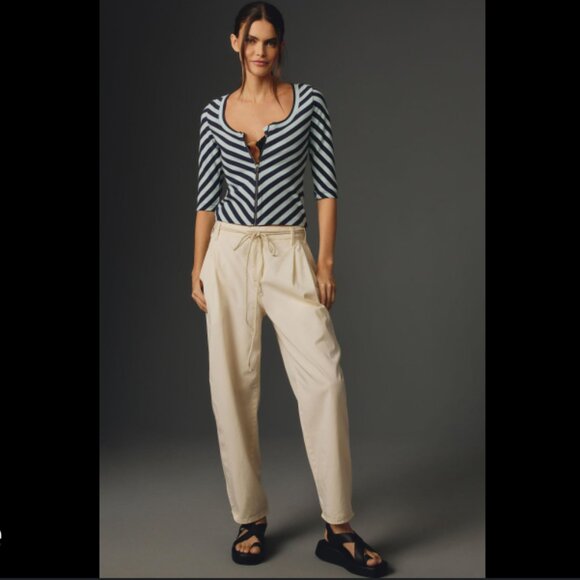 Brand New Anthropologie Maeve Front-Zip Scoop-Neck Blouse Top - Picture 2 of 15